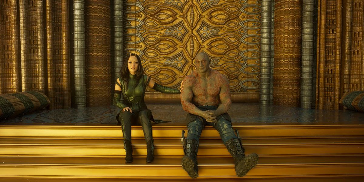 Drax and Mantis in Guardians Of The Galaxy Vol 2