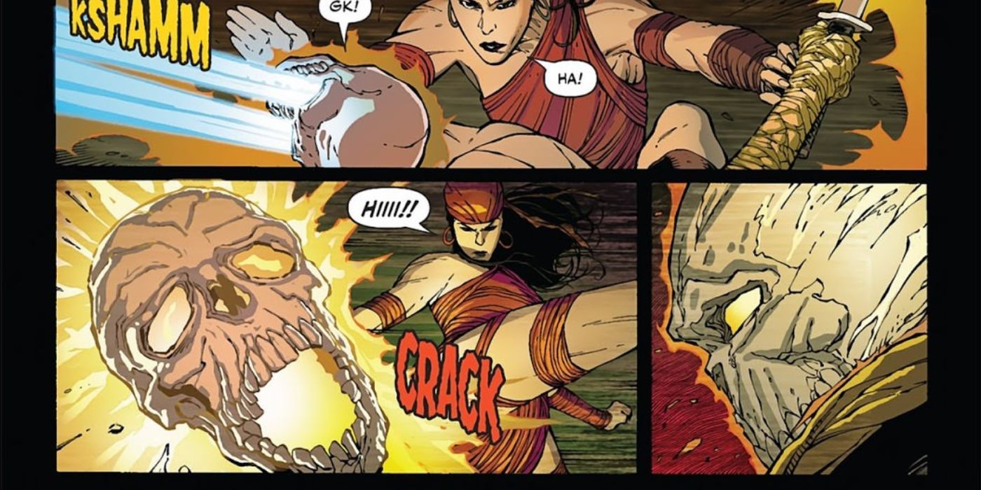 Elektra Vs Super Skrull Doppelganger