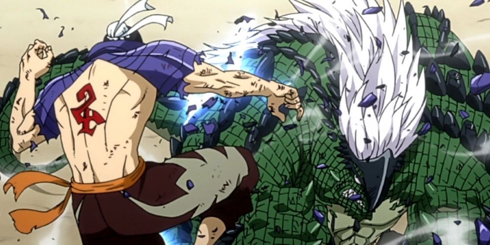 Elfman VS Bacchus in the Grand Magic Games in Fairy Tail