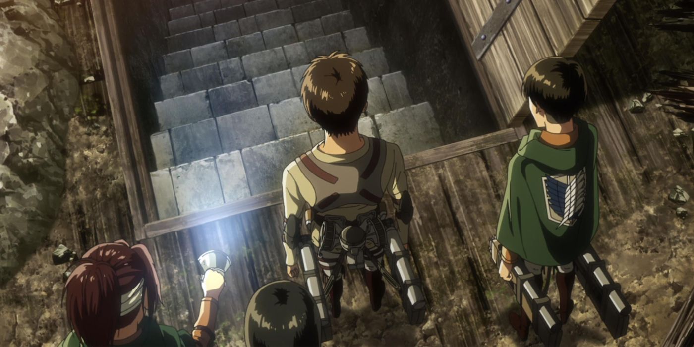 Eren entering the basement
