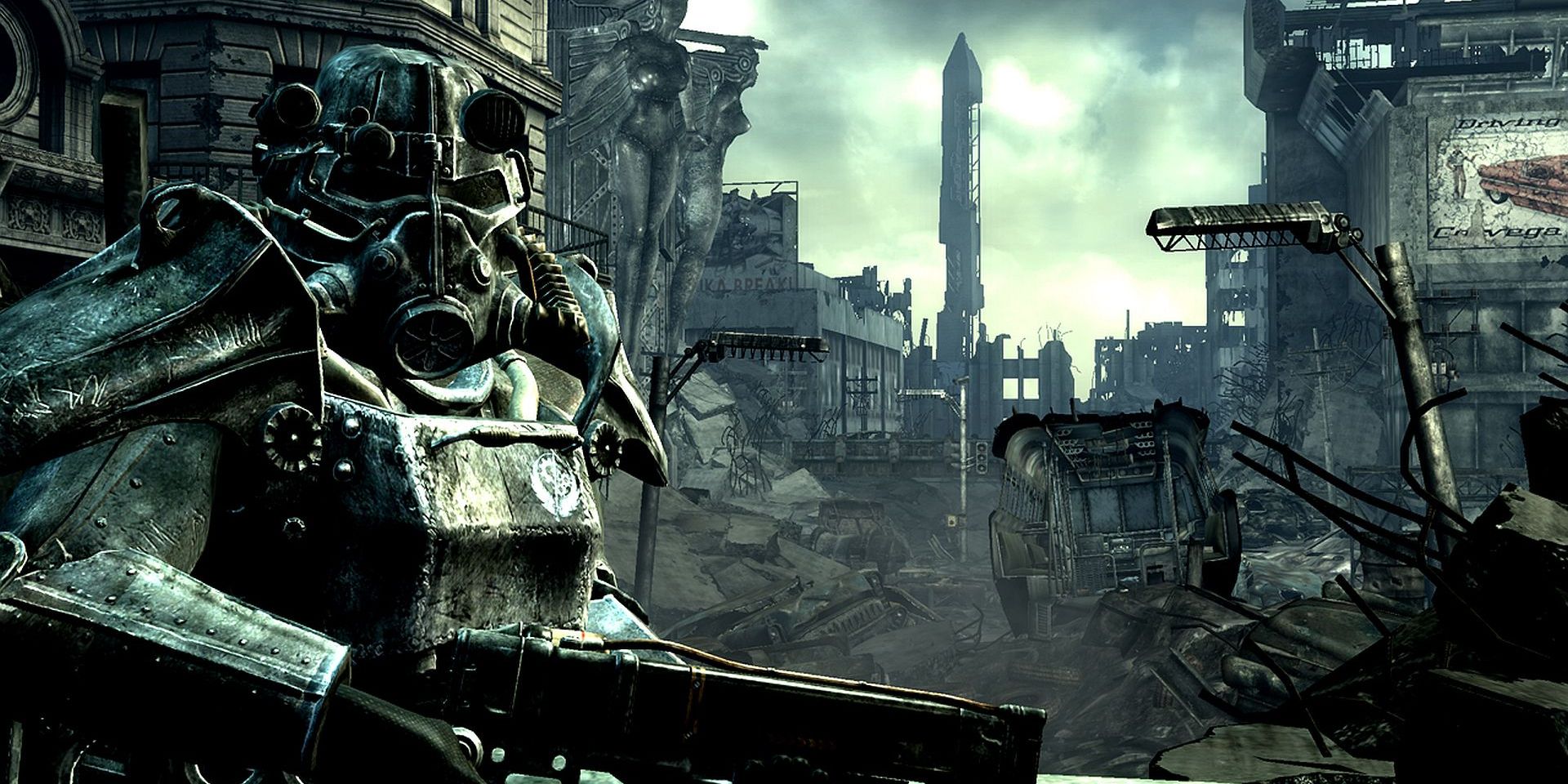 Brotherhood of Steel in front of the Washington Monument in Fallout 3