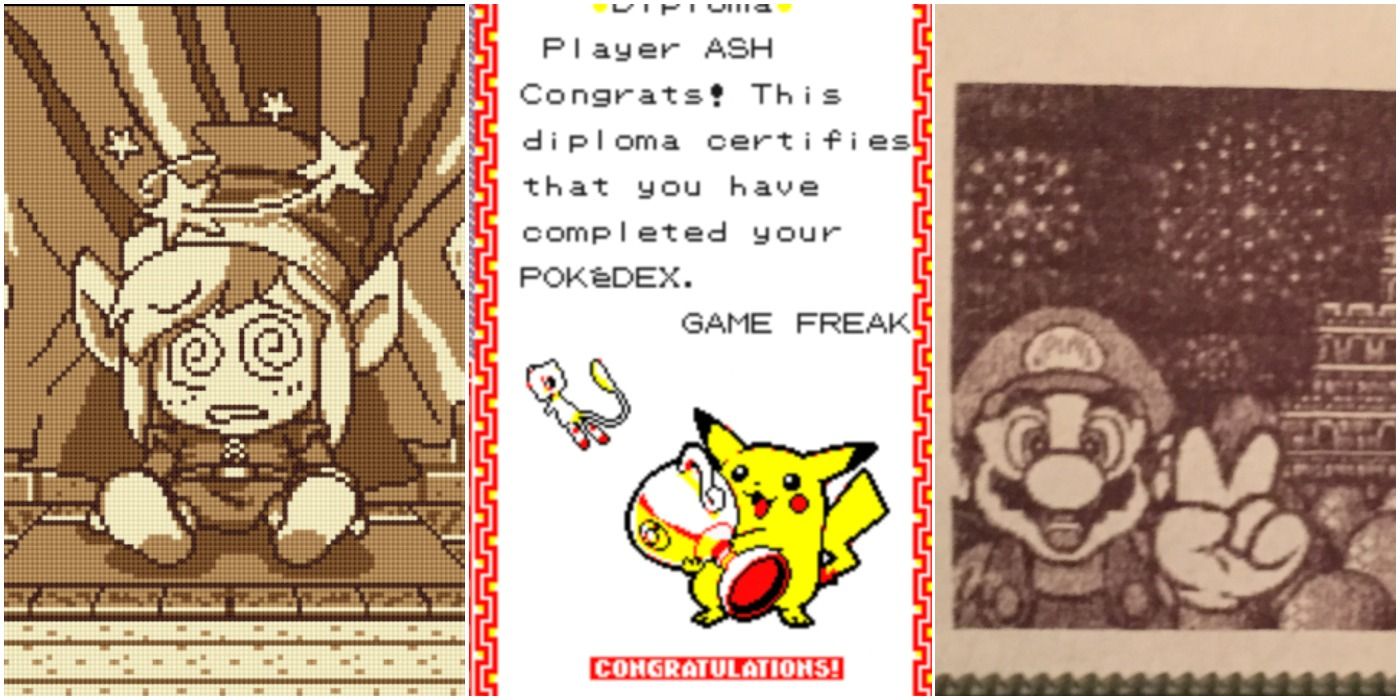 Game Boy Printer Games Link's Awakening Pokemon Super Mario Bros Deluxe Trio Header