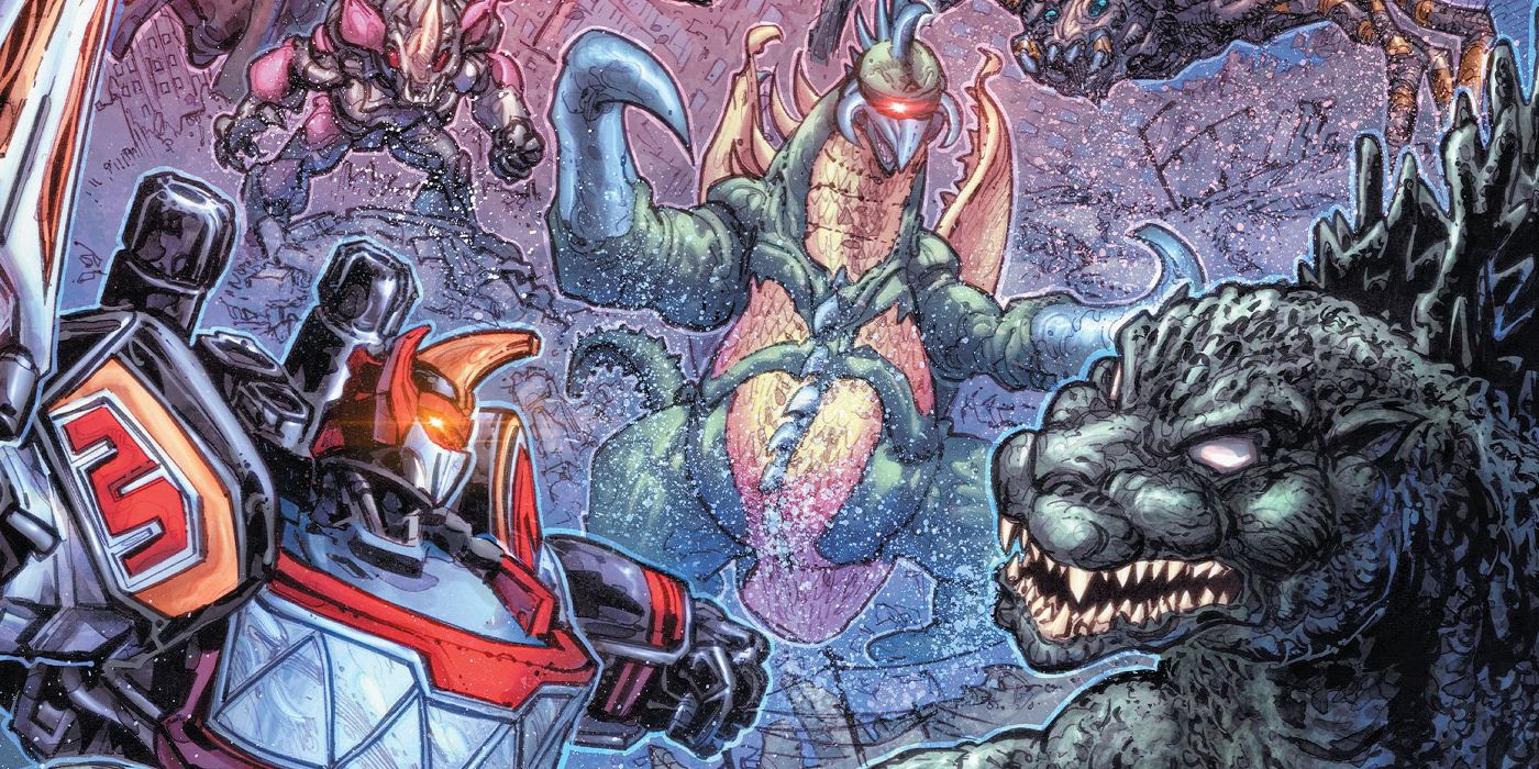 Godzilla vs The Mighty Morphin Power Rangers #3 Cover header