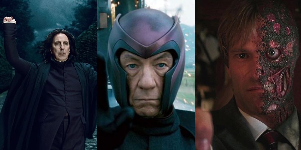 Snape, Magneto, and Harvey Dent "Two Face"