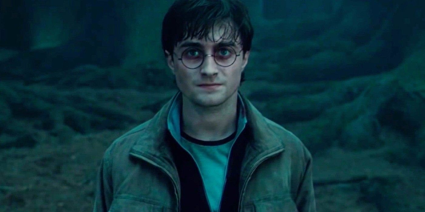 Harry confronts Voldemort in Harry Potter and the Deathly Hallows: Part 2.