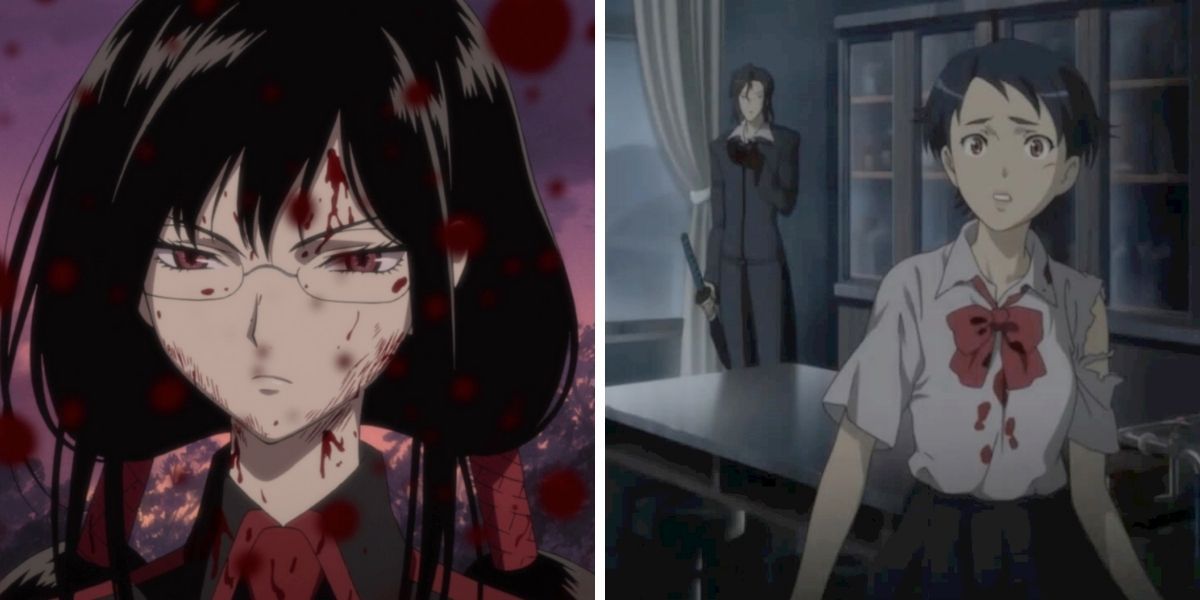 Images feature Saya Otonashi from Blood+ (2005) and Saya Kisaragi from Blood-C (2011)