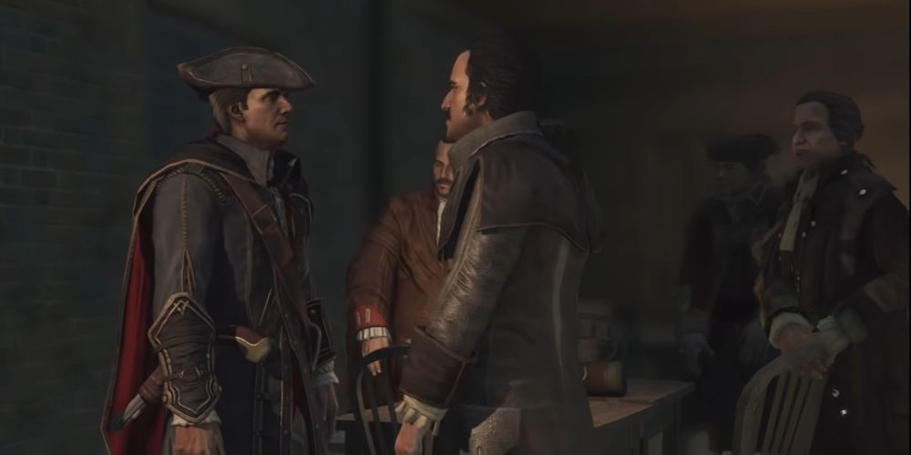 Haytham Kenway inducting Charles Lee into the Templars in Assassin's Creed III