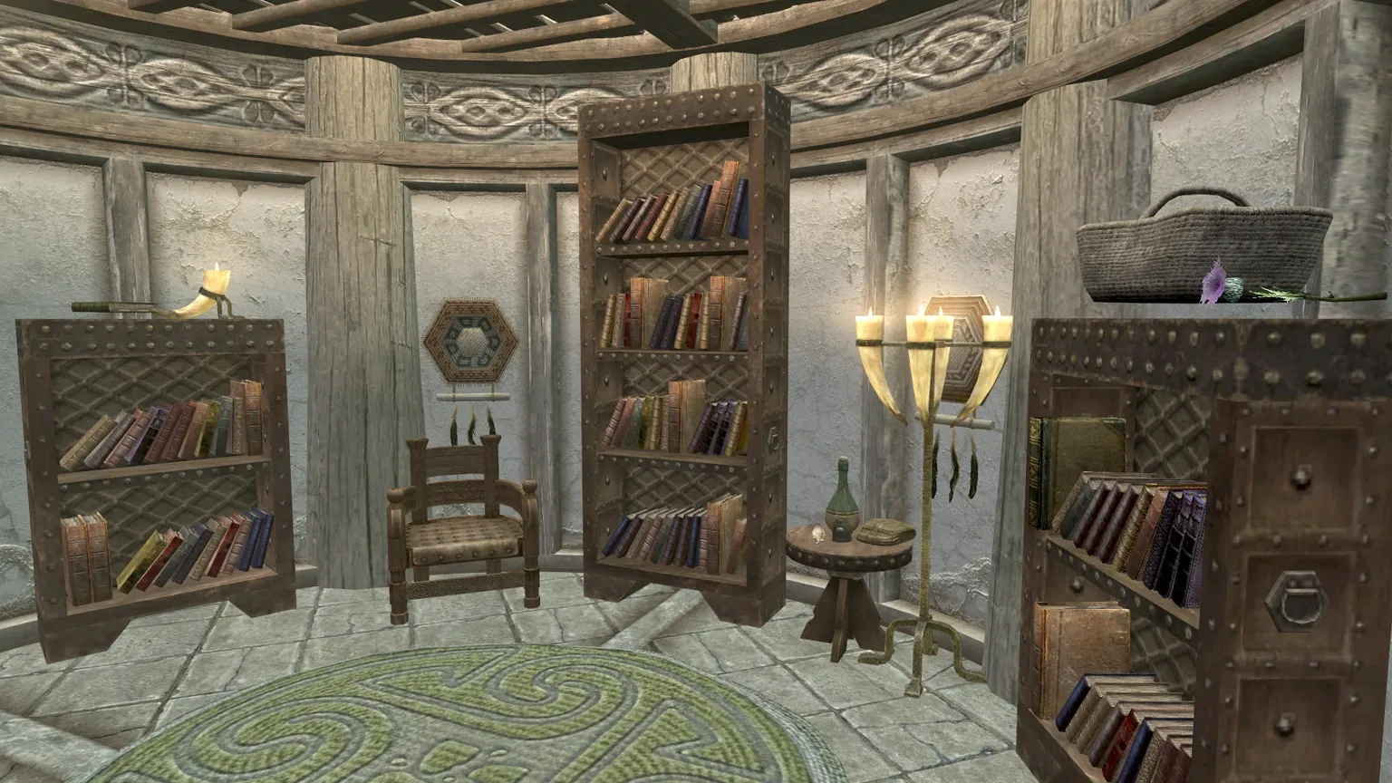 Library from the Hearthfire DLC in The Elder Scrolls V: Skyrim