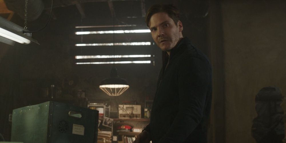 Helmut Zemo interrogating a HYDRA officer in Captain America: Civil War