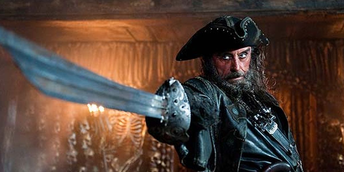 Ian McShane as Blackbeard in Pirates of the Caribbean