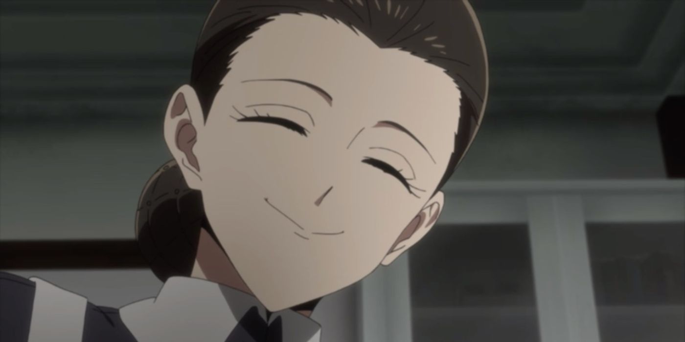 Isabella grinning in Promised Neverland