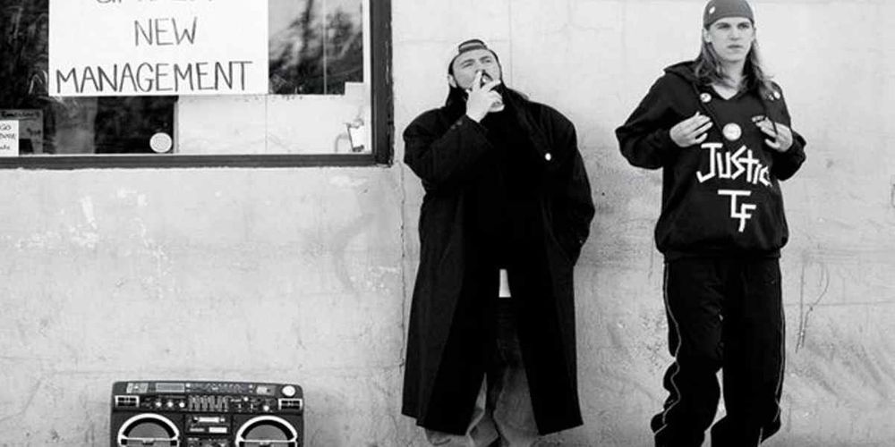 Jay and Silent-Bob in Clerks in Kevin Smith's View Askew movies