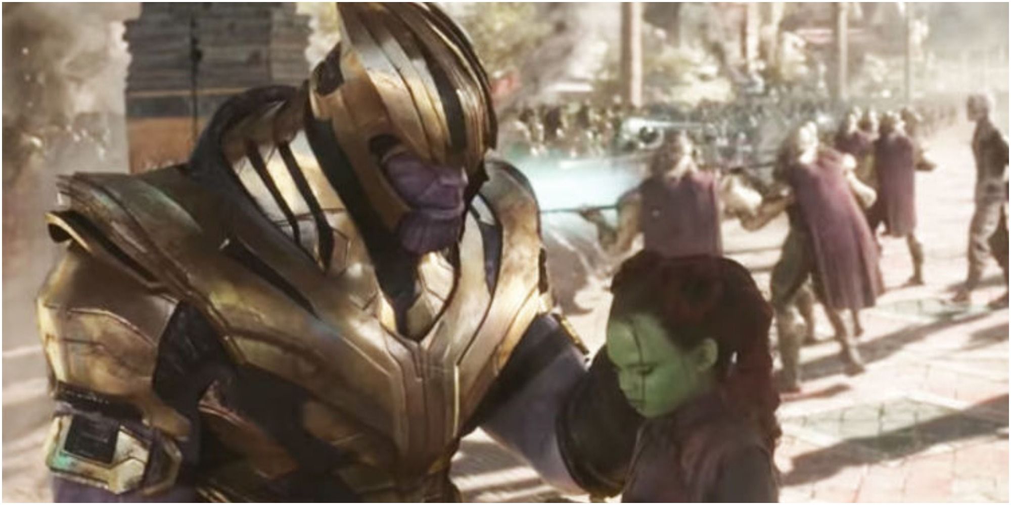 Gamora meets Thanos in a childhood flashback