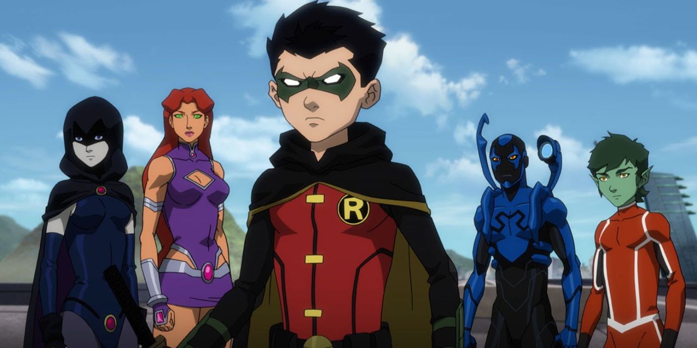 Characters from Justice League vs Teen Titans