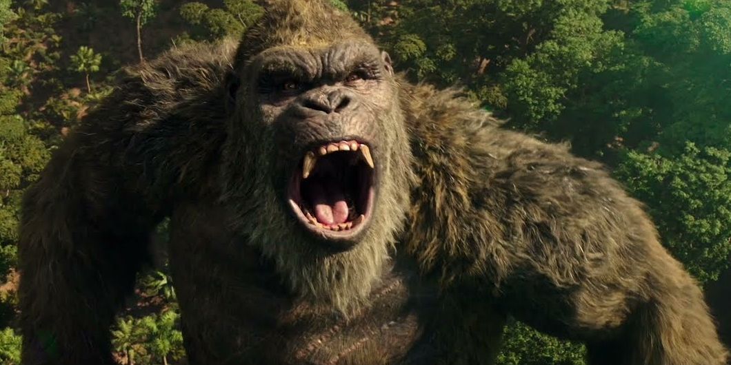 King Kong rugindo de Godzilla vs.
