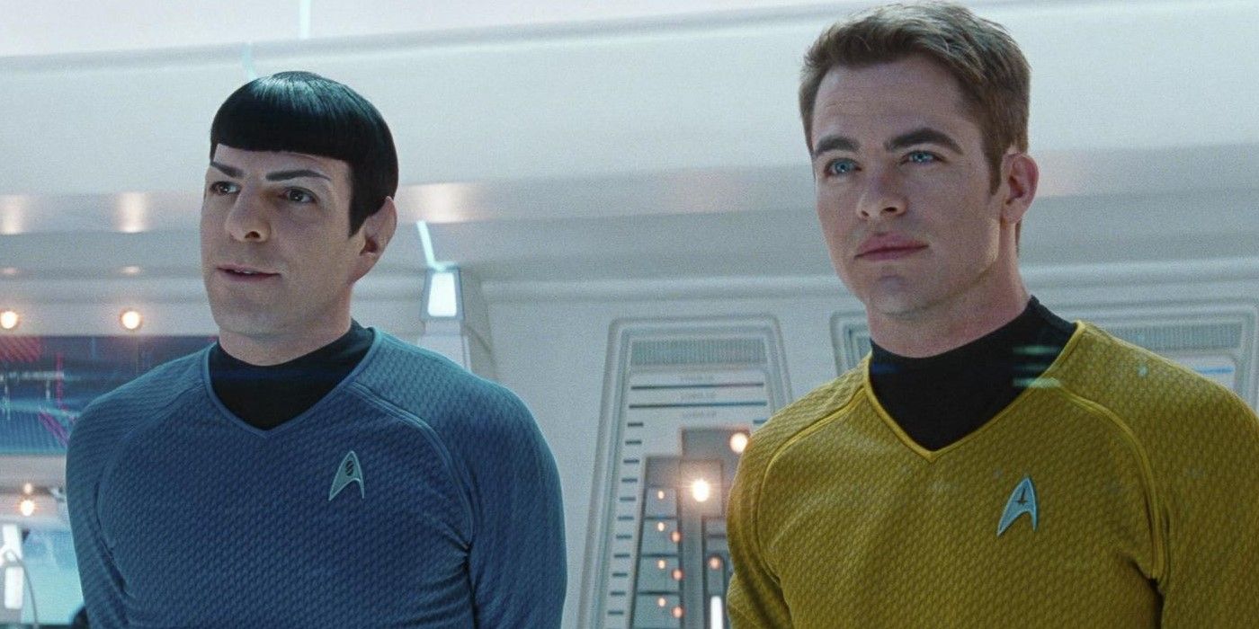 Kirk and Spock side by side in Star Trek Into Darkness