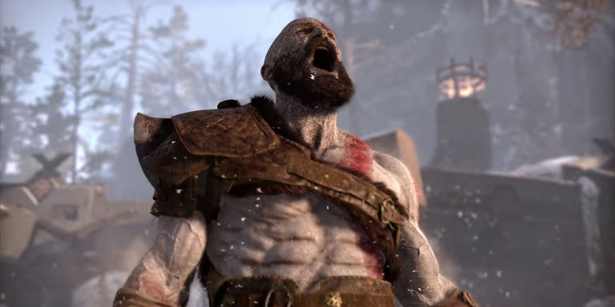 kratos is shouting in his spartan rage type - Playground