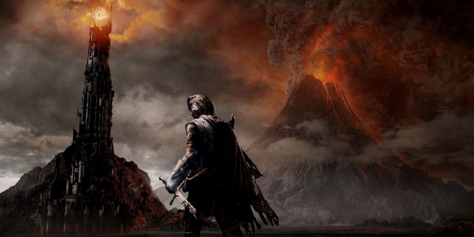 Lord of the Rings protagonist approaches Mount Doom in video game art