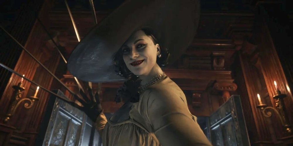 Lady Alcina Dimitrescu and her claws in Resident Evil: Village game