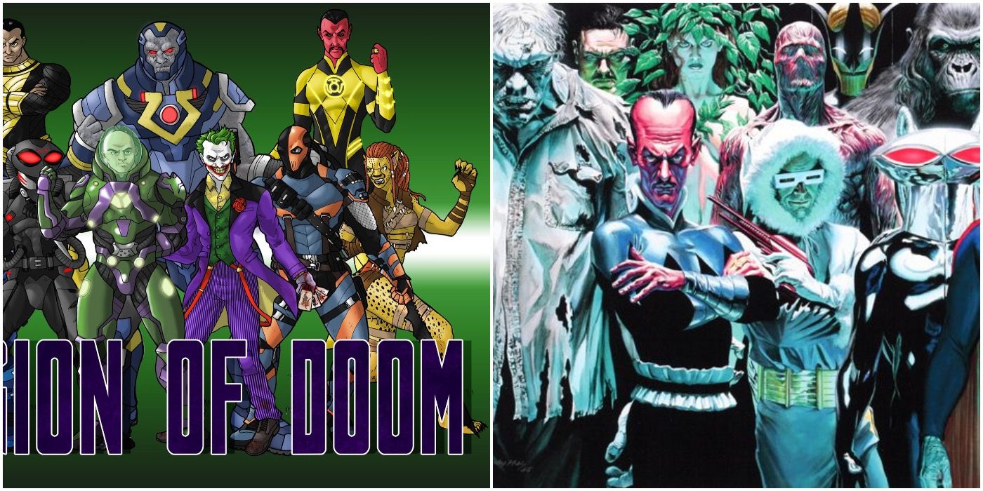 Legion of Doom Joker Lex Luthor Sinestro Darkseid Captain Cold Solomon Grundy Black Manta