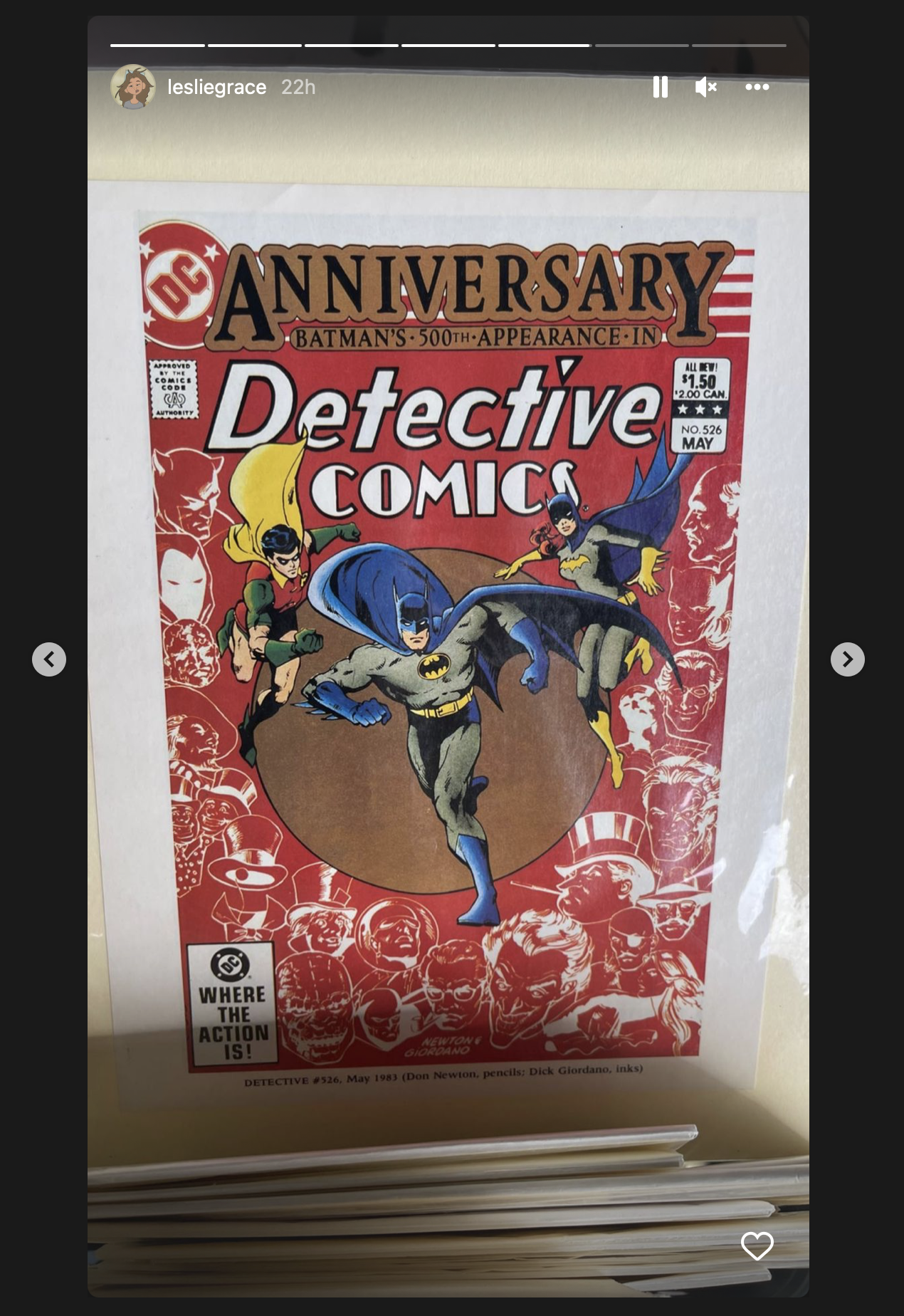 Leslie Grace Detective Comics 526 Instagram story