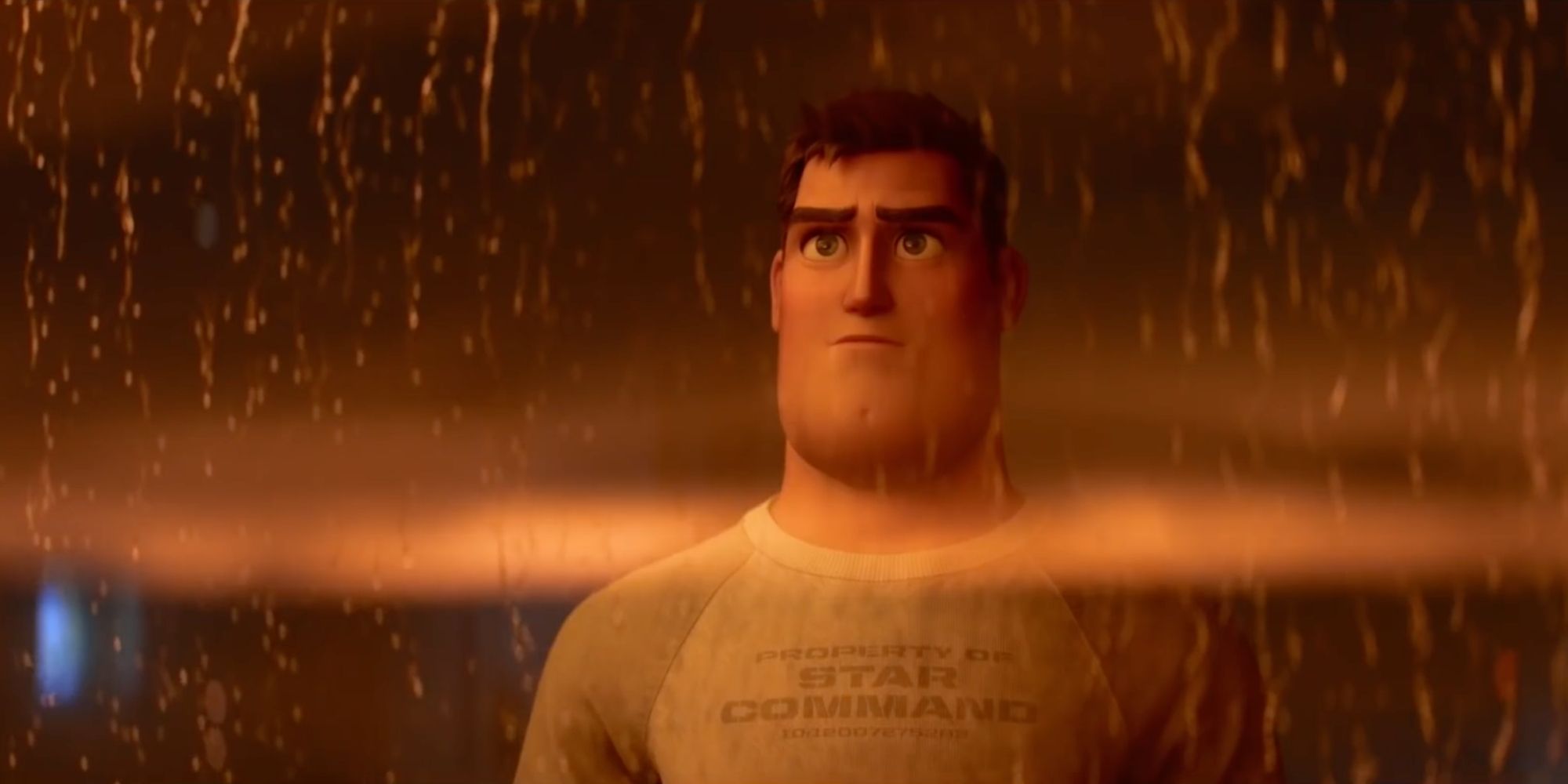 Buzz looks on at the horizon in Lightyear.