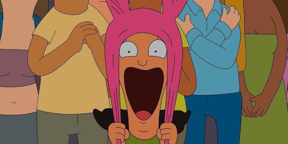 Louise freaking out for Boo Boo from Bob's Burgers