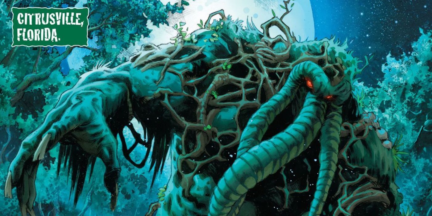 Man-Thing lurks in a Florida swamp in Marvel Comics