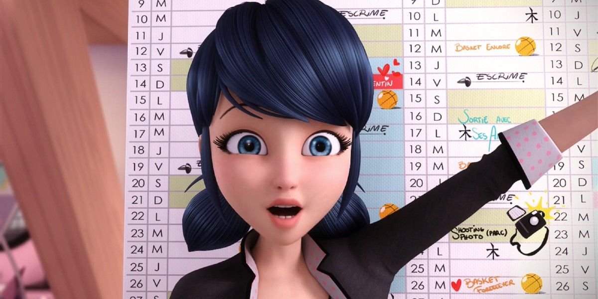 Marinette knows Adrien's schedule in Miraculous Ladybug.