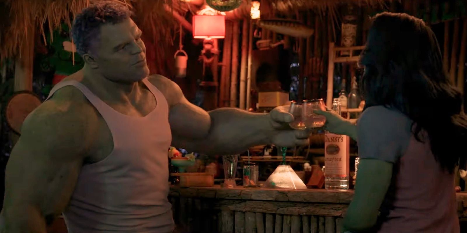 Mark Ruffalo Smart Hulk Tatiana Maslany She-Hulk drink screengrab