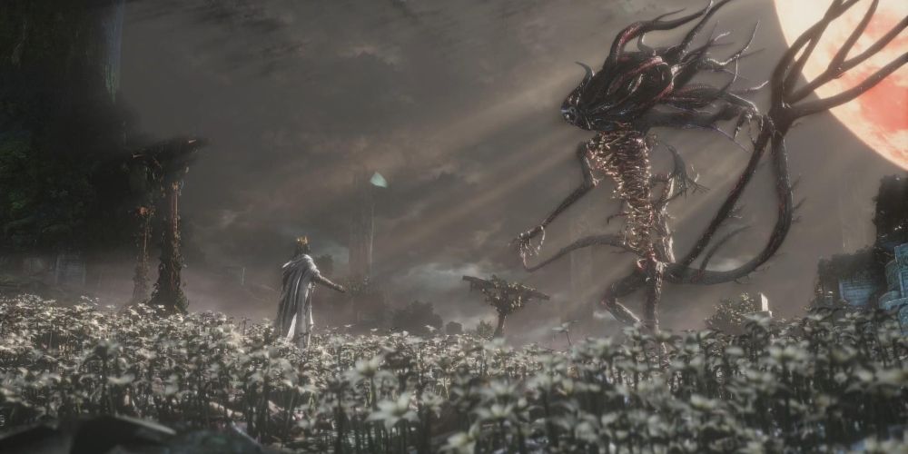 The Moon Presence reveals itself to the Hunter in Bloodborne game