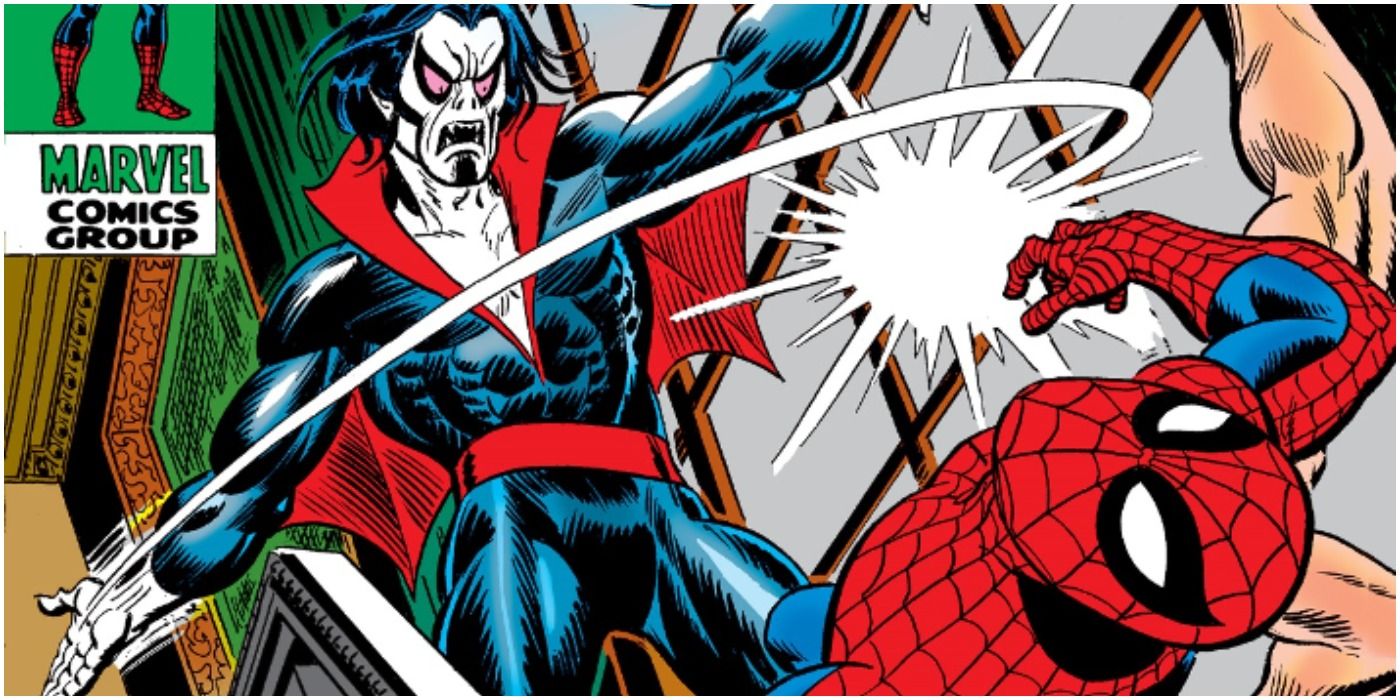 Morbius attacks Spider-Man
