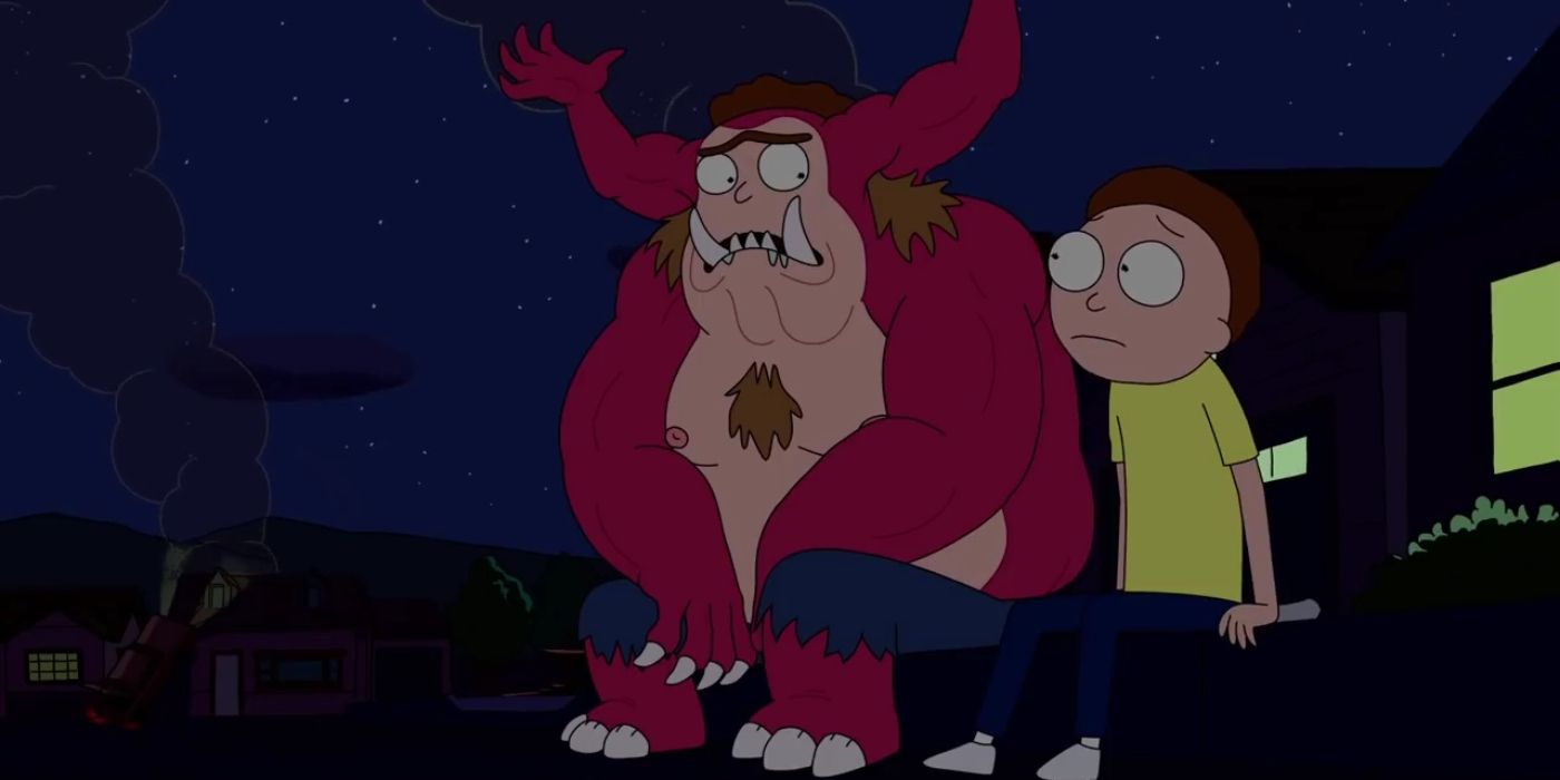 Morty and Gazorpazorp in Rick & Morty