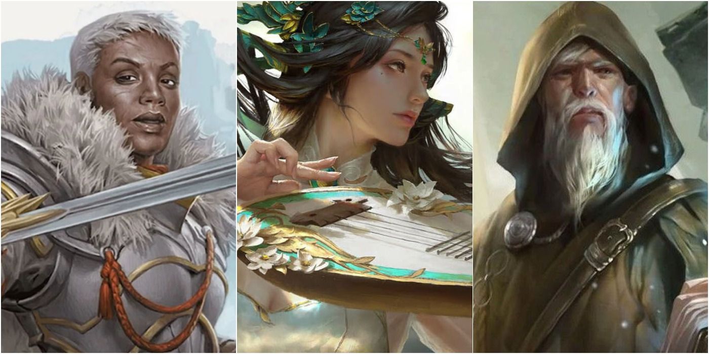 Split image of the most powerful late and early game classes in dnd