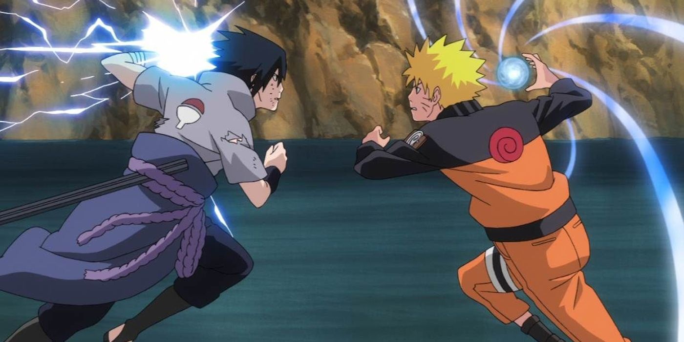 Naruto And Sasuke Fighting