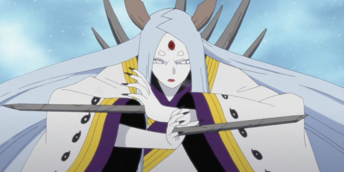 Kaguya Using Her Bone Technique in Naruto.