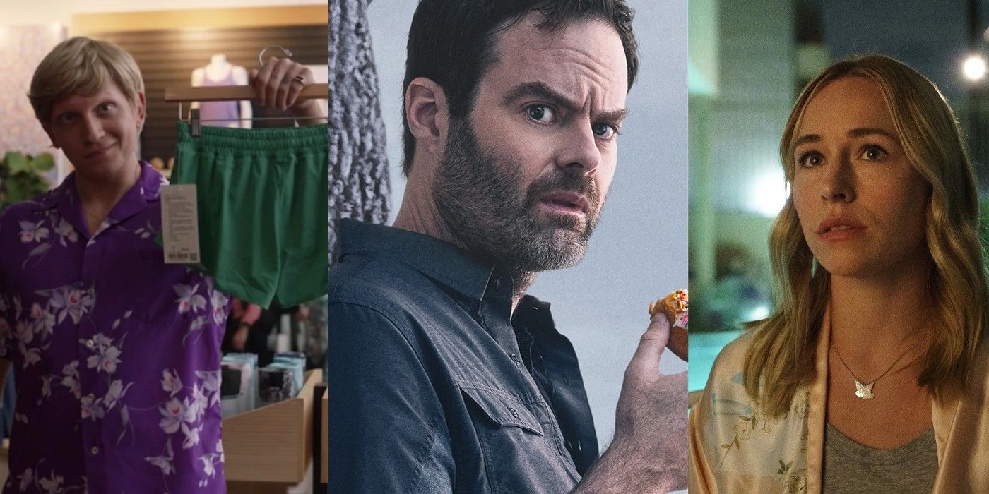 A split image of NoHo Hank Barry and Sally Reed from the HBO series Barry
