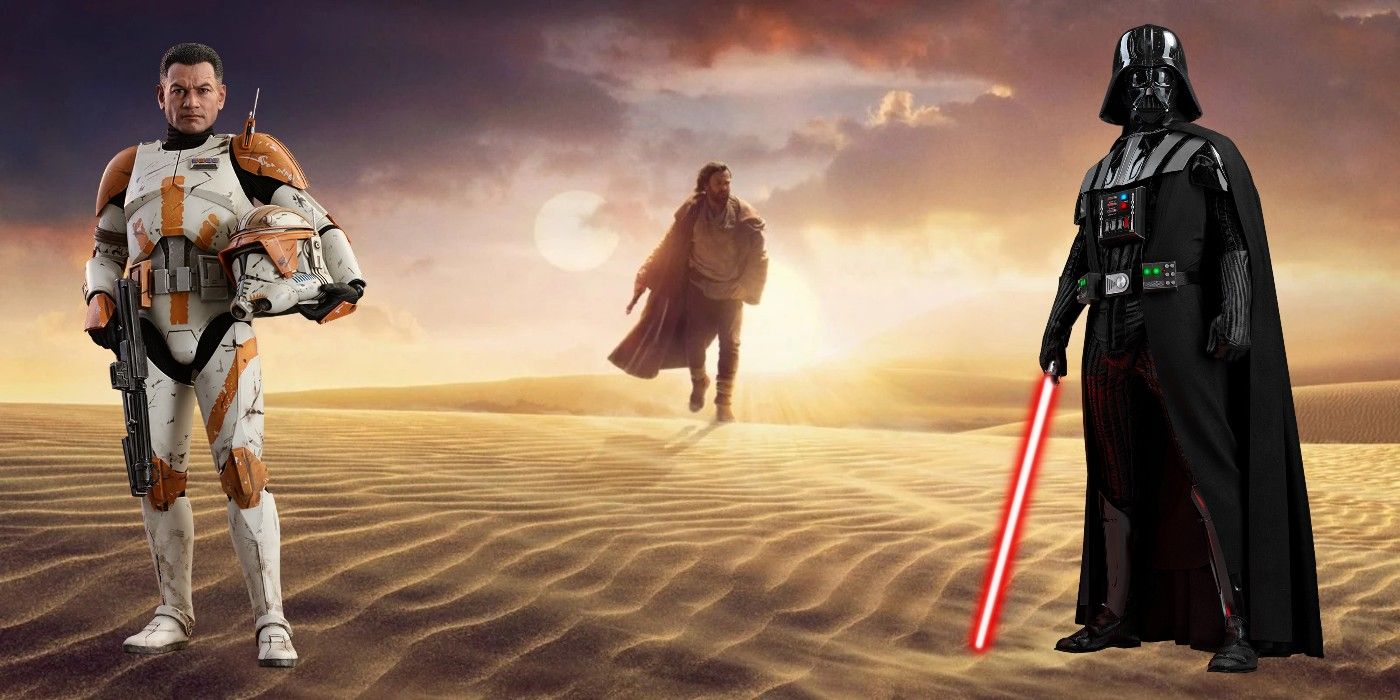 Commander Cody, Obi-Wan, and Darth Vader
