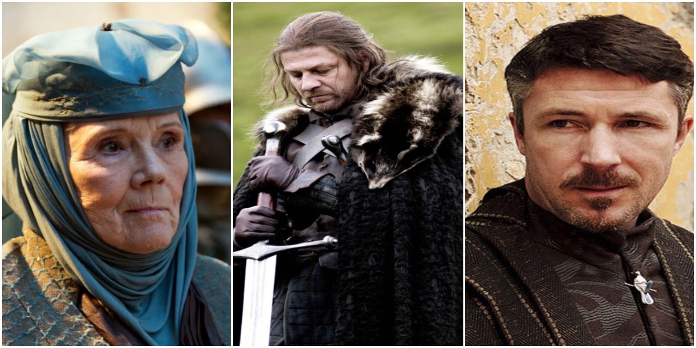Olenna Tyrell, Ned Stark, and Petyr Baelish from Game of Thrones