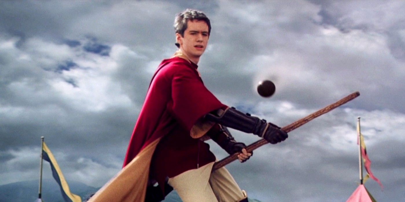 Oliver Wood playing Quidditch in Harry Potter