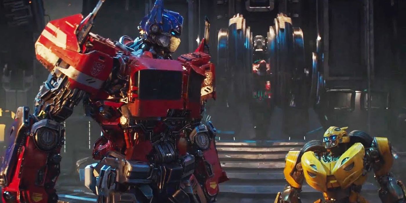 Optimus Prime and Bumbebee from Transformers.