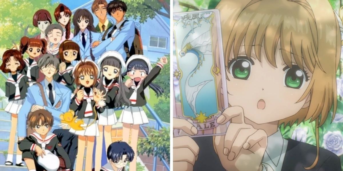 Images feature the characters from Cardcaptor Sakura (1998) and Cardcaptor Sakura: Clear Card (2018)
