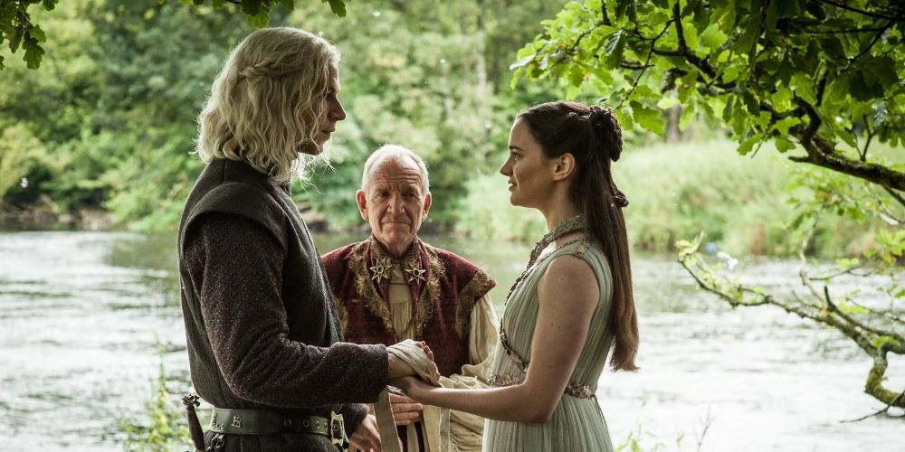 The wedding of Rhaegar Targaryen and Lyanna Stark in Game of Thrones