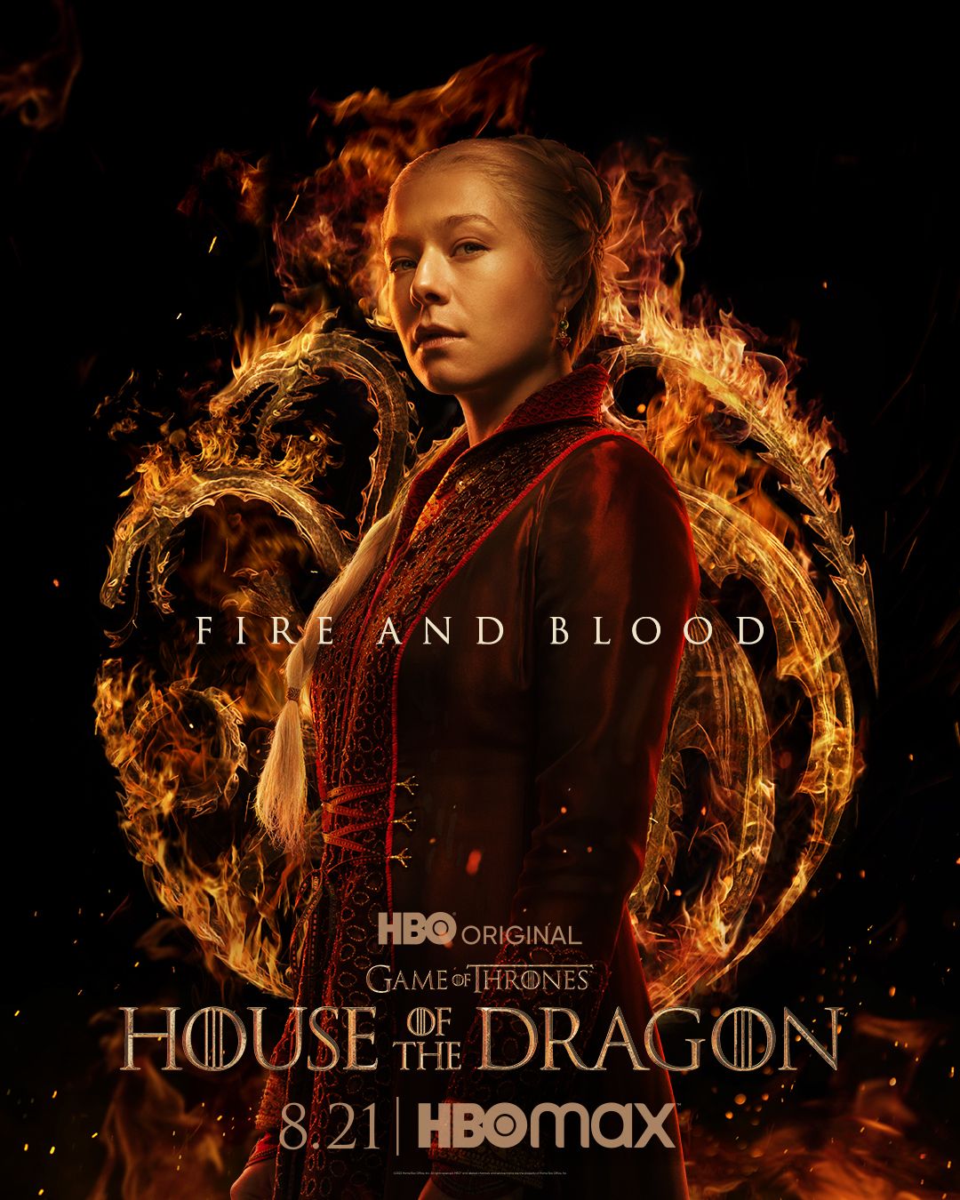 Rhaenyra Targaryen in House of the Dragon poster
