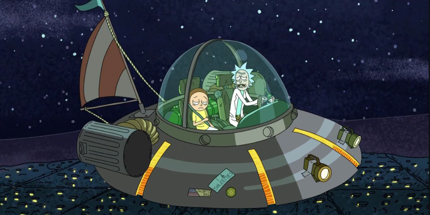 Rick and Morty On Spaceship