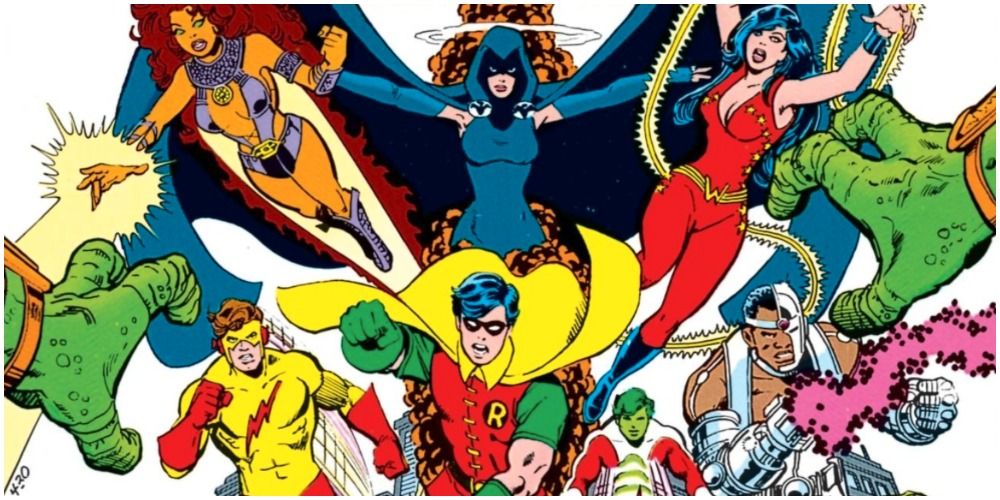 Dick Grayson's Robin leading the New Teen Titans.