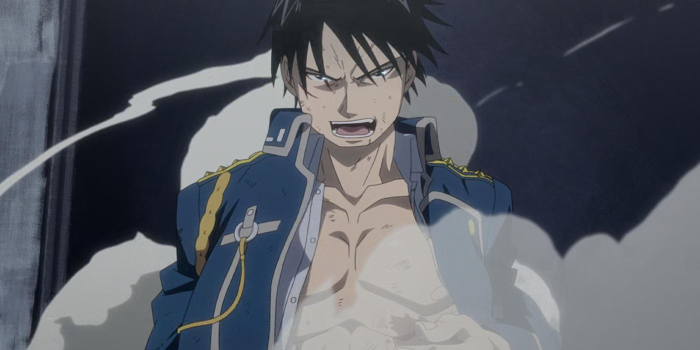 Roy Mustang going to fight Lust in Fullmetal Alchemist: Brotherhood.