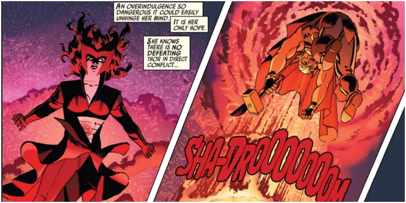 Scarlet Witch vs Thor in Marvel Comics