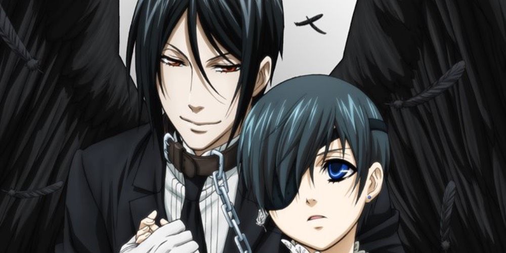 Sebastian Michaelis and Ciel Phantomhive in Black Butler.