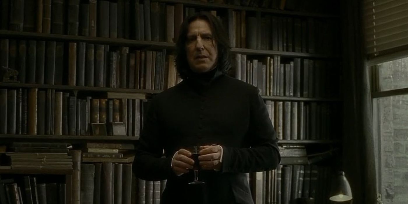 Severus Snape in his library during Half-Blood Prince